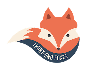 Front-End Foxes nonprofit logo with fox head illustration and logotype