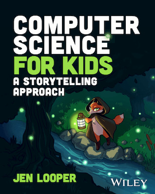 Computer Science for Kids textbook cover with friendly student illustrations